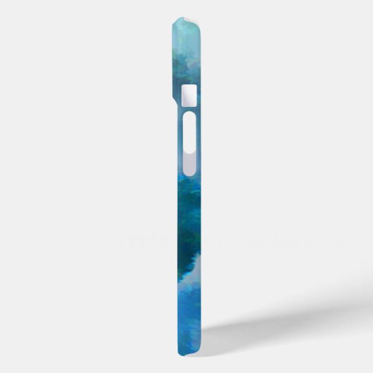 水色モダンブルーグリーン名前をカスタムするテンプレート Case-Mate iPhoneケース (裏面 / 左)