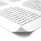 水色モダン円の結婚座席表 ポスター (角)