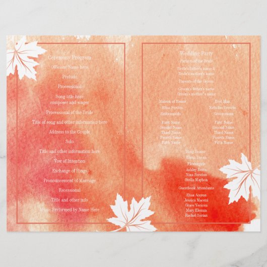 水色モダン珊瑚桃の結婚式 (裏面)