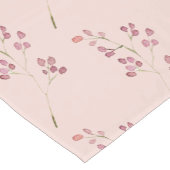 水色モダン赤い花模様 ショートテーブルランナー (コーナー)