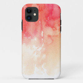 水色モダン赤。抽象芸術シンプルサンゴ iPhone 11 ケース