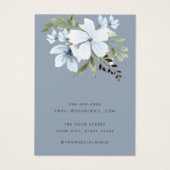 水色モダン青フローライヤリング表示カード (裏面)