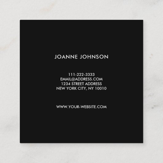 水色モダン青色ティール(緑がかった色)(ばちゃばちゃ)跳ねる金ゴールド枠 スクエア名刺 (裏面)