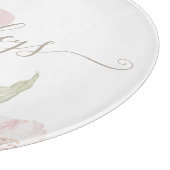 水色モノグラムのフローラ切断板 カッティングボード (角)