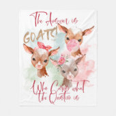 水色ヤギ – 答えはヤギ フリースブランケット (正面)