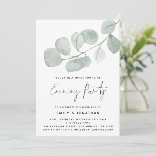 水色ユアートーカリ結婚の夕べパーティー 招待状 (スタンド正面)