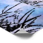 水色ユキヒョウ ポスター (角)