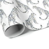 水色ユキヒョウ ラッピングペーパー (ロールコーナー)