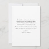 水色ユーカリとヒマワリ結婚ス サンキューカード (裏面)