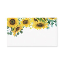 水色ユーカリとヒマワリ結婚ス