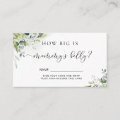 水色ユーカリどのように大きいママの腹 エンクロージャーカード (正面)