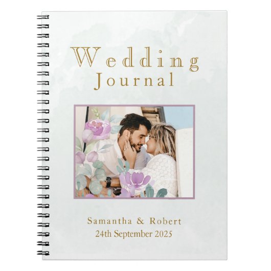 水色ユーカリのセージ緑の写真 ノートブック (正面)