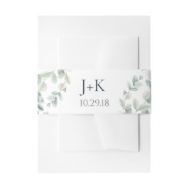 水色ユーカリの結婚ベリーバンド 招待状ベリーバンド