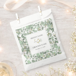 水色ユーカリの緑の結婚花 フェイバーバッグ