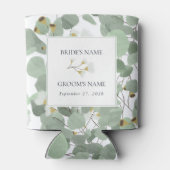 水色ユーカリの緑の結婚花 缶クーラー (裏面)