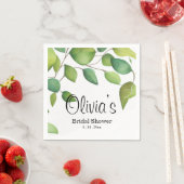 水色ユーカリの緑の緑の葉 スタンダードカクテルナプキン (インサイチュ)