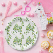 水色ユーカリの緑の緑の葉 ペーパープレート (パーティー)