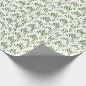 水色ユーカリの緑の緑の葉 ラッピングペーパー (角)