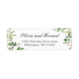 水色ユーカリの緑の葉葉の ラベル