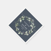 水色ユーカリエレガントな結婚式パーティーの好意 スタンダードカクテルナプキン (角)