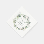 水色ユーカリエレガントな結婚式パーティーの好意 スタンダードカクテルナプキン (角)