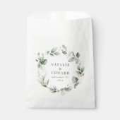 水色ユーカリエレガントな結婚式パーティーの好意 フェイバーバッグ (正面)