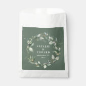 水色ユーカリエレガントな結婚式パーティーの好意 フェイバーバッグ (正面)