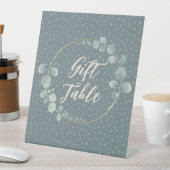 水色ユーカリパーソナライズされた徴候 台座サイン (インサイチュ)