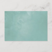 水色ユーカリブライダルシャワーギフトレジストリ エンクロージャーカード (裏面)