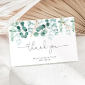 水色ユーカリブライダルシャワーサンキューカード カード