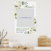 水色ユーカリブライダルシャワーフォトプロップポス ポスター (キッチン)