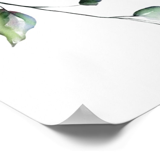 水色ユーカリブライダルシャワーフォトプロップポス ポスター (角)