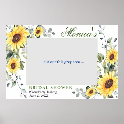 水色ユーカリブライダルシャワーフォトプロップポス ポスター (正面)