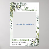 水色ユーカリブライダルシャワーフォトプロップ ポスター (正面)