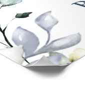 水色ユーカリブライダルシャワーフォトプロップ ポスター (角)