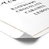 水色ユーカリプタケーキのフレーバーの標識 ポスター (角)