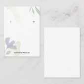 水色ユーカリプタスクラフトイヤリングディスプレイロゴ 名刺 (正面/裏面)