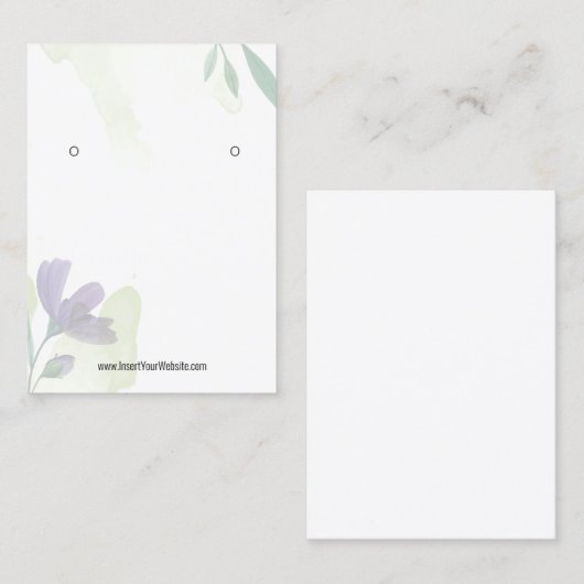 水色ユーカリプタスクラフトイヤリングディスプレイロゴ 名刺