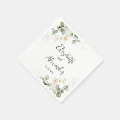 水色ユーカリプタスグリーン結婚リーズナプキン スタンダードカクテルナプキン (角)