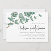 水色ユーカリプタスツリーファミリー懇親会 招待状 (正面)