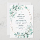 水色ユーカリプタスフレームバプテエレガントィス 招待状 (正面)