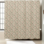 水色ユーカリプタスベリー植物性クリスマス シャワーカーテン