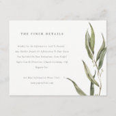 水色ユーカリプタスボタニ結婚カル詳細 エンクロージャーカード (正面)