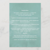 水色ユーカリプタス幾何学バプテスマ披露宴 メニュー (裏面)