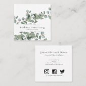 水色ユーカリプタス広場 スクエア名刺 (正面/裏面)