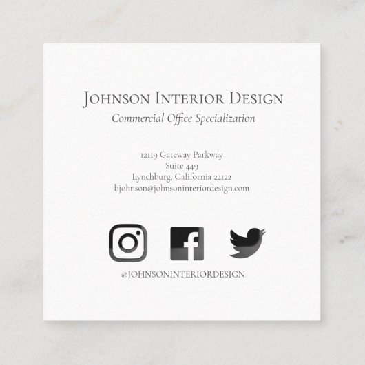 水色ユーカリプタス広場 スクエア名刺 (裏面)