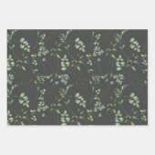 水色ユーカリプタス緑葉色 ラッピングペーパーシート (正面3)