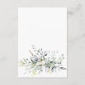 水色ユーカリプトゥスウェディングレセプション詳細 エンクロージャーカード (裏面)