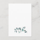 水色ユーカリプトゥスウェディングレセプション詳細 エンクロージャーカード (裏面)