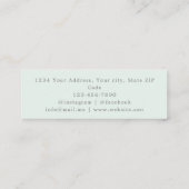 水色ユーカリプトゥスグリーンリー金ゴールド植物学 スキニー名刺 (裏面)